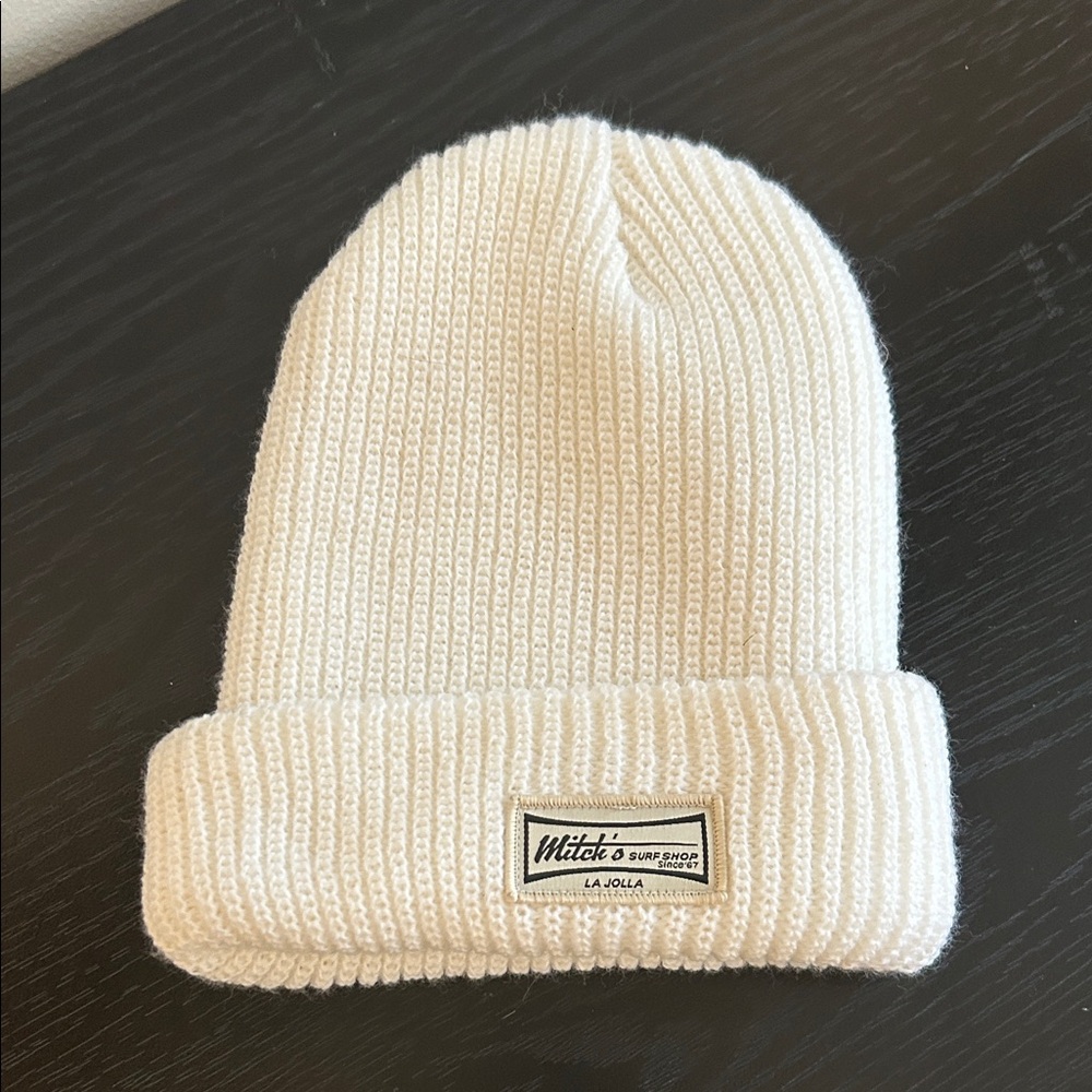 Mitch's La Jolla Cream Kids Ribbed Beanie